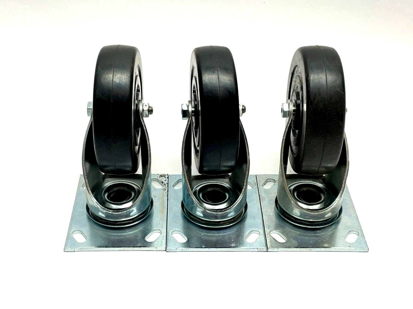 Wagner Swivel Caster 5" Diameter 4-5/8" x 3-3/4" Mounting Plate LOT OF 3 - Maverick Industrial Sales