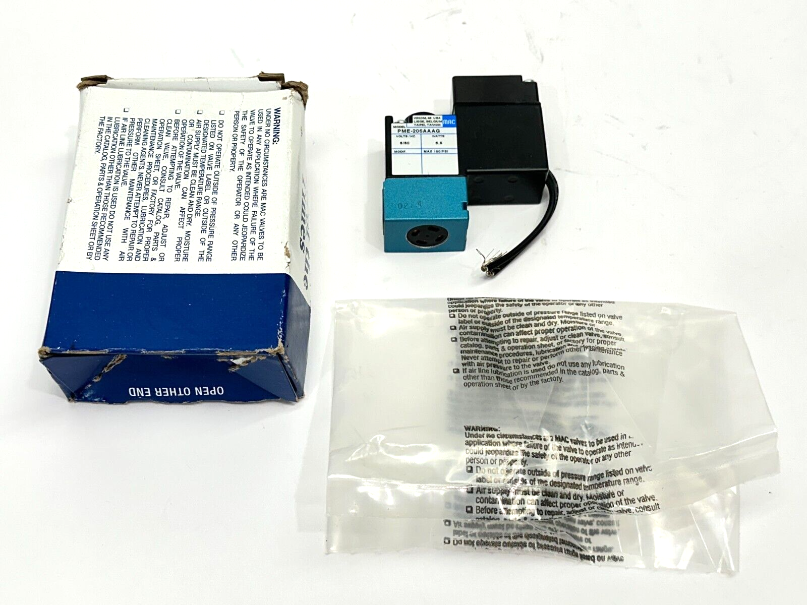PME-206AAAG | Mac Valves Solenoid Valve 6VDC 6.5W - New – Open box - Maverick Industrial Sales