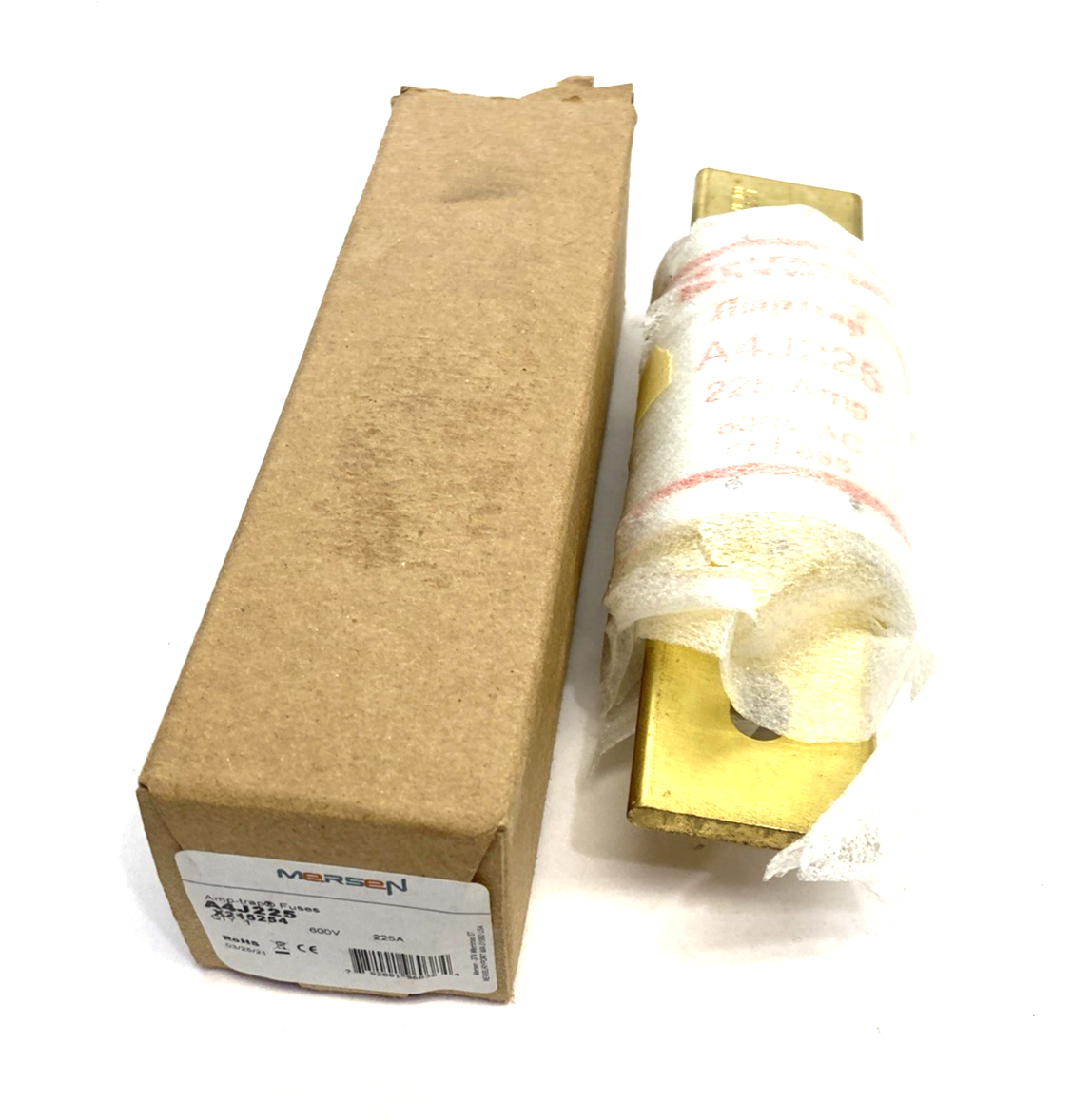 A4J225 | Mersen Amp-Trap Fuse, Fast-Acting, Current Limiting 225A 600V X215254 - New – Open box - Maverick Industrial Sales