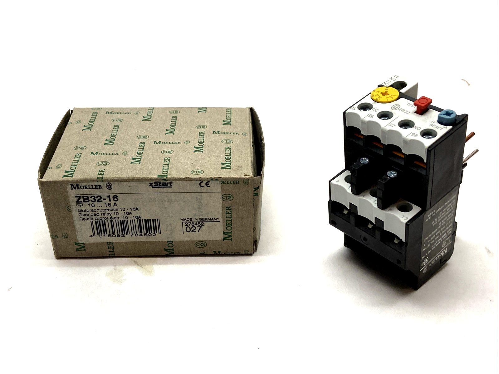 Eaton Moeller ZB32-16 Overload Relay 10-16A 1N/O 1N/C 278452 - Maverick Industrial Sales