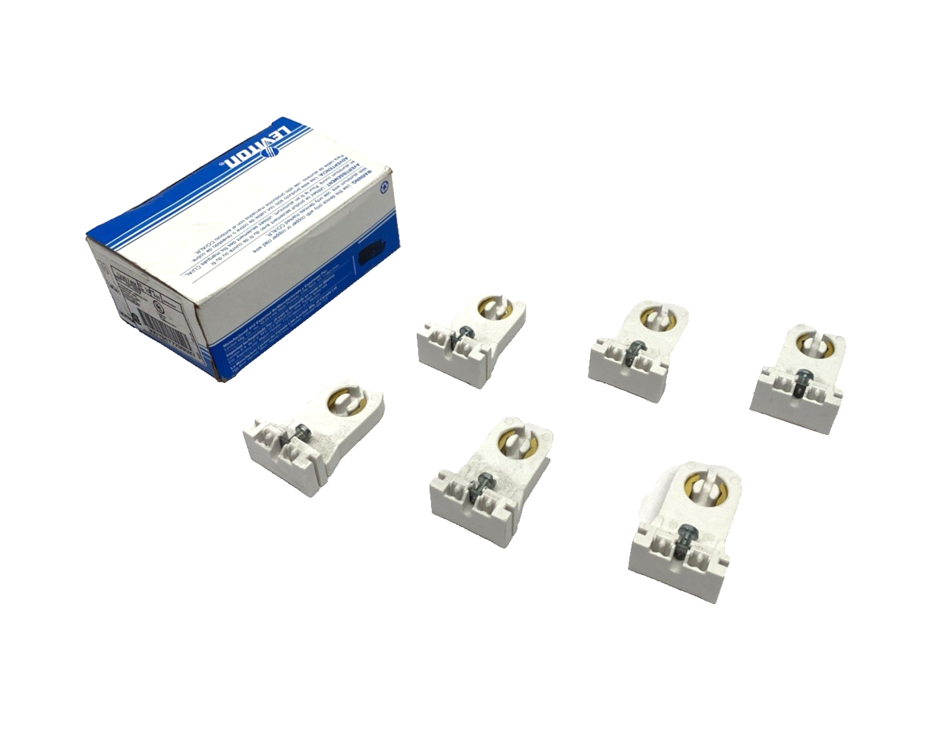 13357-NX | Leviton 13357 Medium Base, Bi-Pin, Lampholder, Turn Type, 660W 600V 6PK - New – Open box - Maverick Industrial Sales