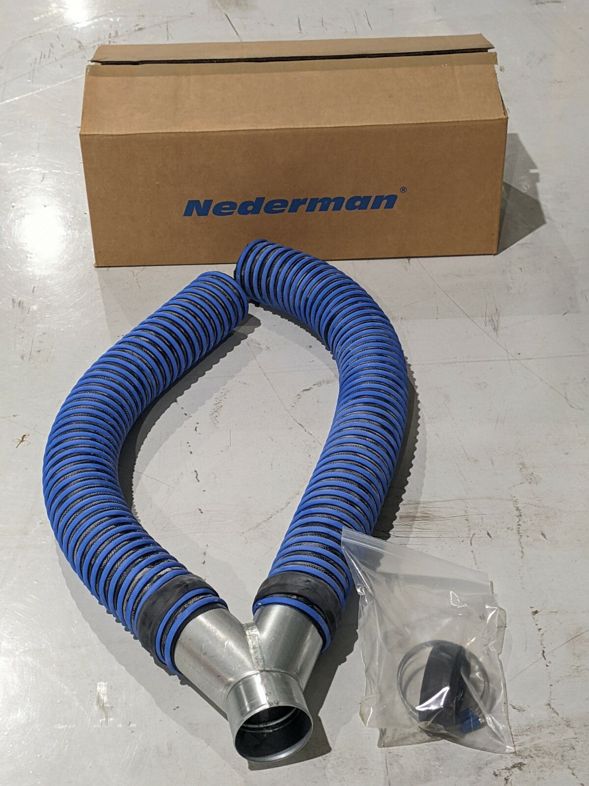 20815061 | Nederman Adapter for Double Exhaust Pipes, 1m Length, 100mm Diameter- New – Open box - Maverick Industrial Sales