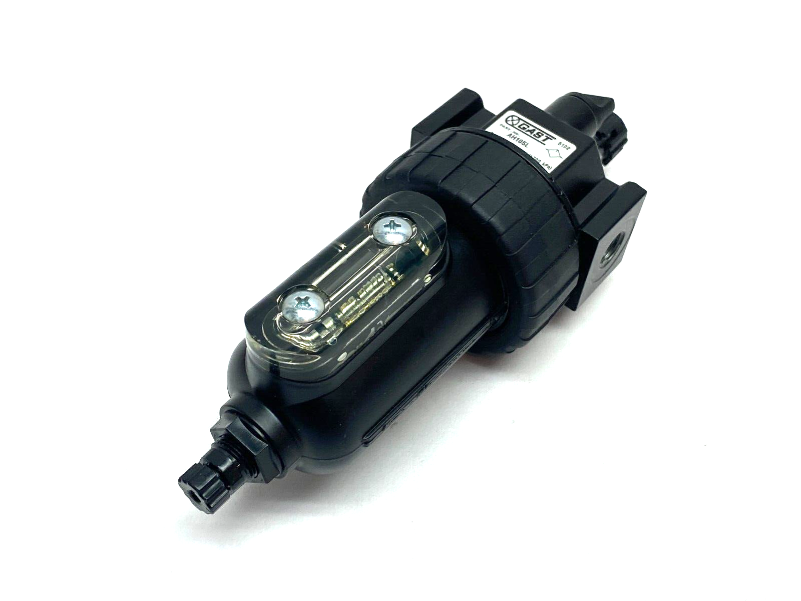 Gast AH105L Compressed Air Lubricator 250psi Max 175 F Max - New – Open box - Maverick Industrial Sales