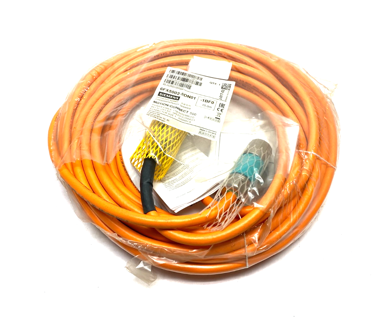 Siemens 6FX5002-5DN01-1BF0 MOTION-CONNECT 500 Power Cable Assembly 15m - Maverick Industrial Sales