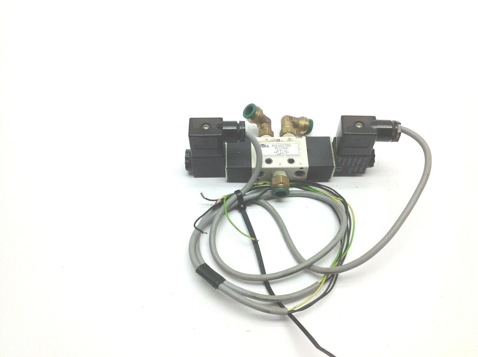 Nitra AVS-5222-120A 5 Port Manifold With Dual Solenoid Valve 3.5va - Used - Maverick Industrial Sales