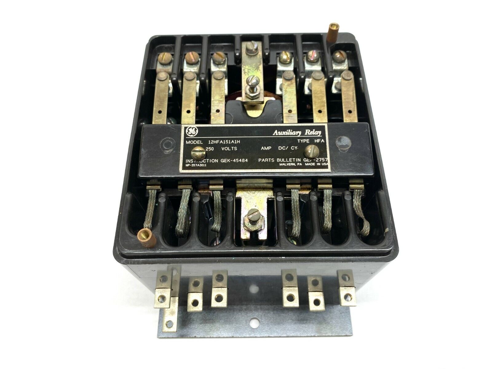 General Electric 12HFA151A1H Auxiliary Relay 250V - Maverick Industrial Sales