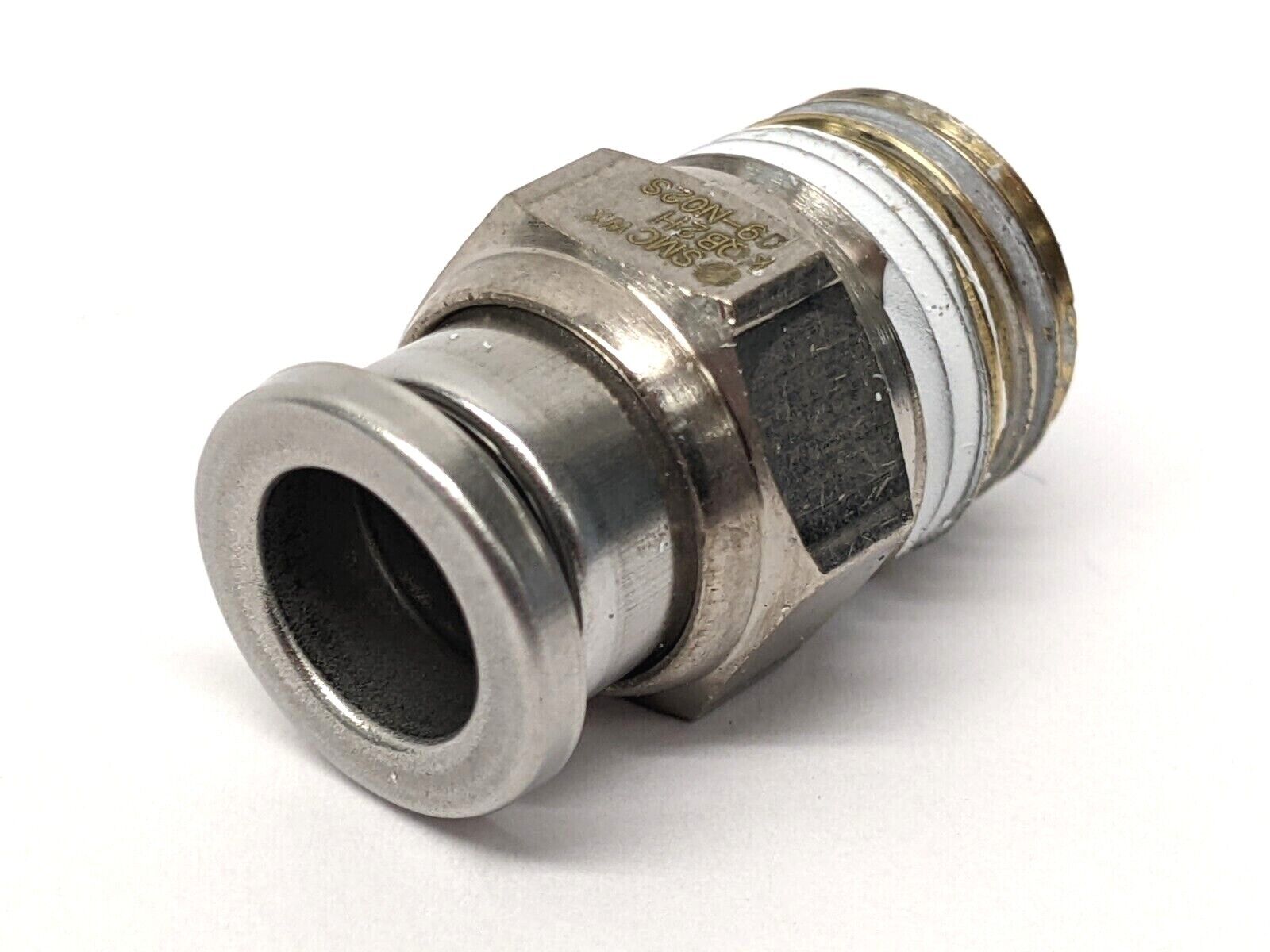 SMC KQB2H09-N02S One-Touch Fitting, Metal, Male, 5/16" Tube, 1/4" Port - New – Open box - Maverick Industrial Sales