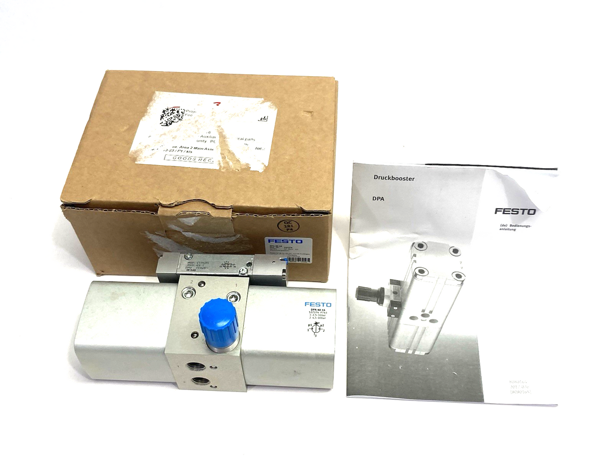 Festo DPA-40-16 Pressure Booster, Two-Piston Intensifier, 537274 - Maverick Industrial Sales