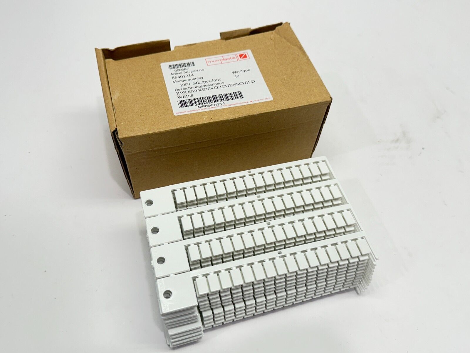 86401214 | Murrplastik Labeling Type KPX 6/10 WIN-Type 40 LOT OF 768 - New – Open box - Maverick Industrial Sales