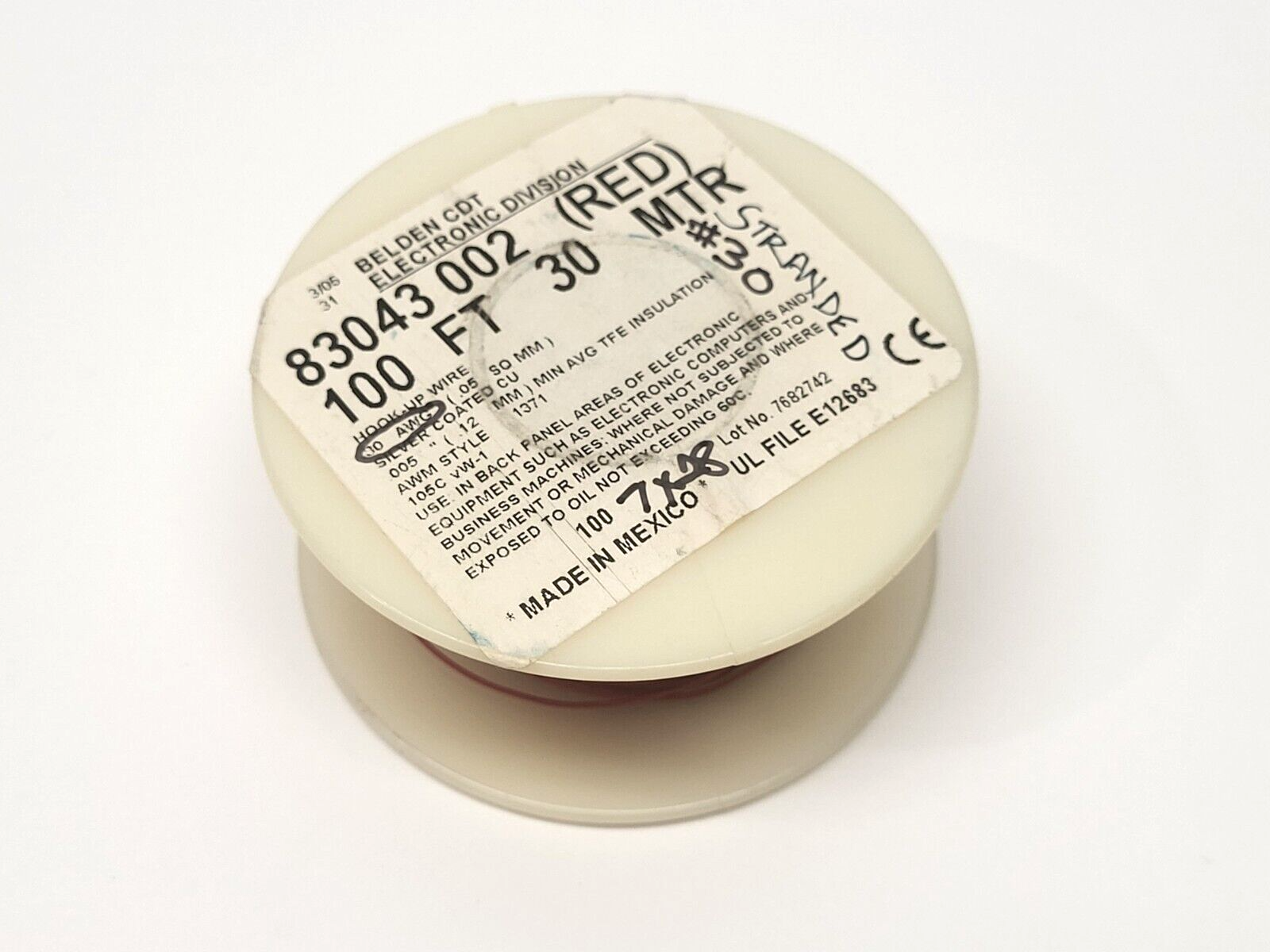 Belden 83043 002100 Hook-Up Wire Red 1.2oz Spool - New – Open box - Maverick Industrial Sales