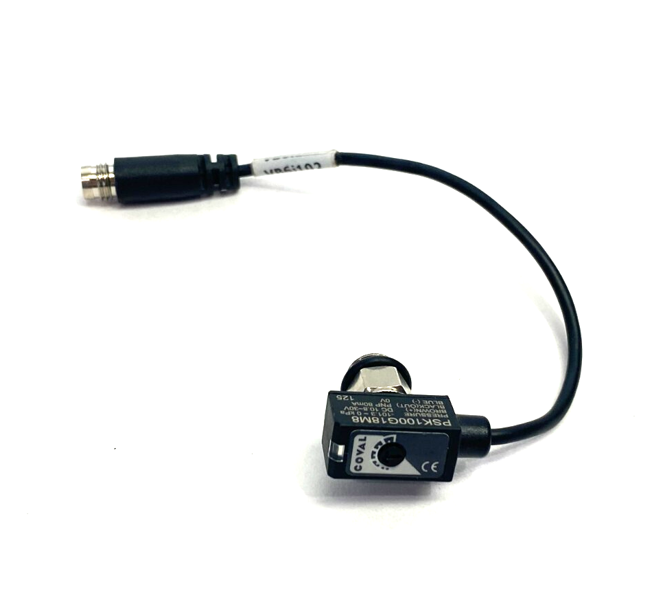 Coval PSK100G18M8 Mini Vacuum Switch 1-Contact Output PNP, M8 3-Pin - Maverick Industrial Sales