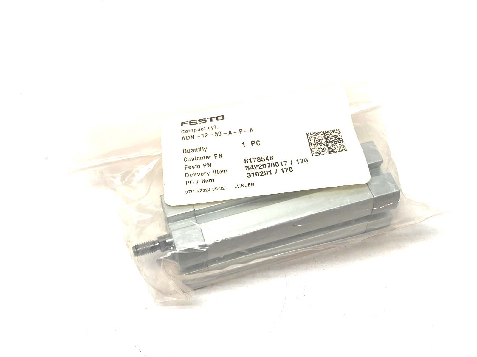 Festo ADN-12-50-A-P-A Compact Cylinder 12mm Bore 50mm Stroke 8178548 - Maverick Industrial Sales