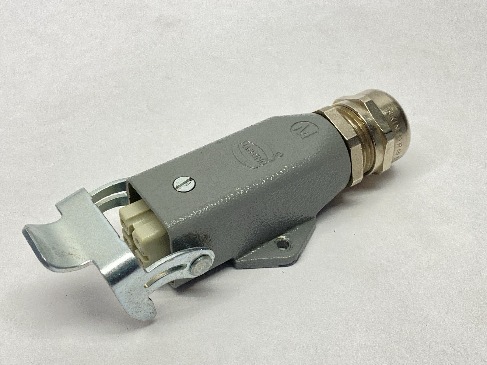 Harting Han 3A-HSM Angled-L-M20 Bottom Closed Connector Housing 19200031252 - Maverick Industrial Sales