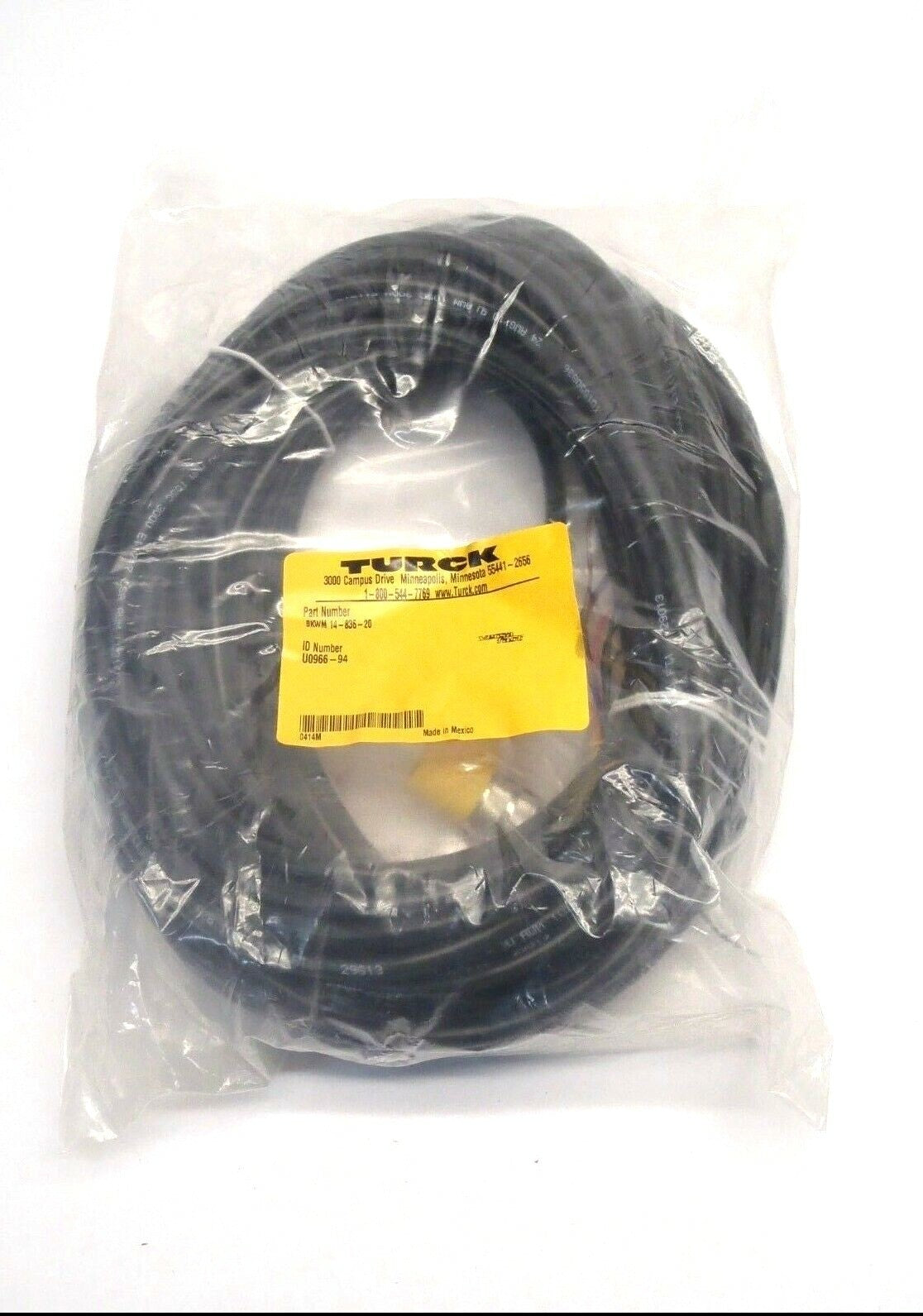 Turck BKWM 14-836-20 M16 Molded Cordset U0966-94 - New – Open box - Maverick Industrial Sales