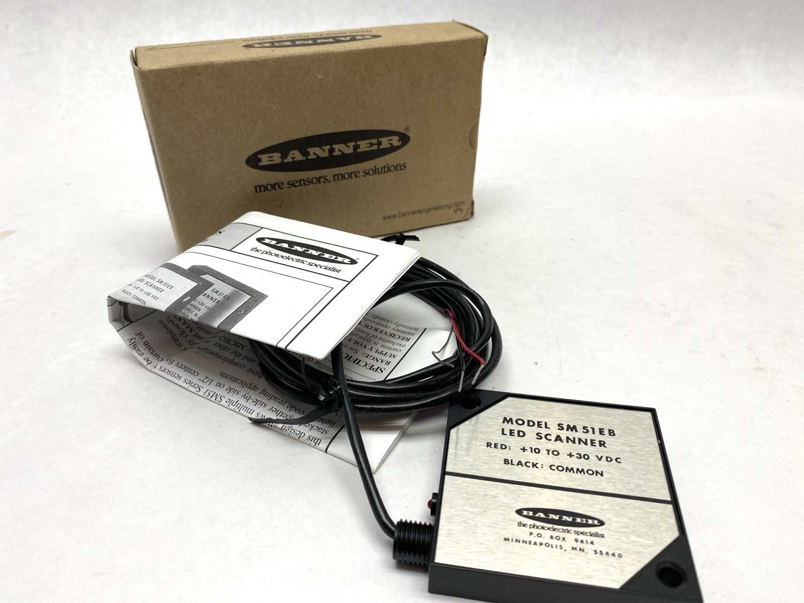 SM51EP | Banner Engineering Infrared 940 nm Diffuse, SM512 Series - New – Open box - Maverick Industrial Sales