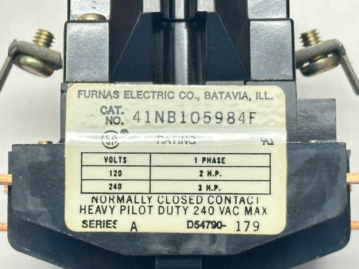 41NB105984F | Furnas Ser A Magnetic Contactor 3-Pole 2/3HP 120/240V - New Other - Maverick Industrial Sales