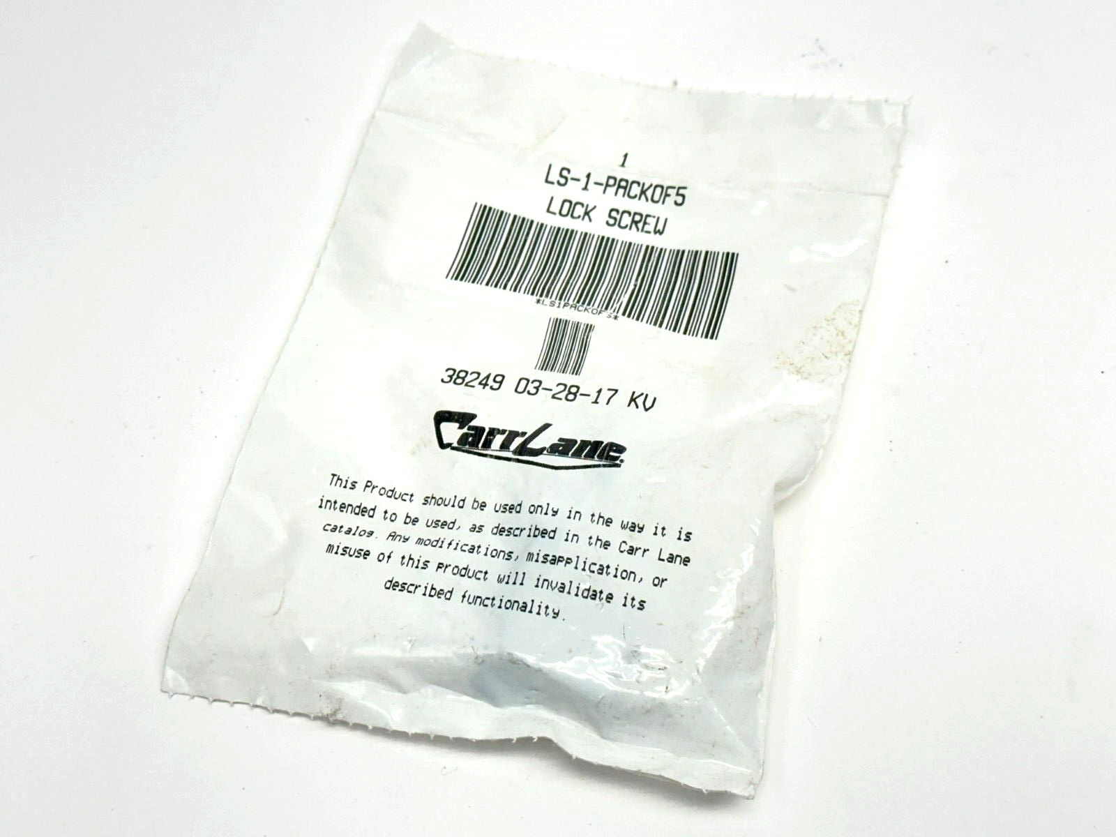 LS-1-PACKOF5 | Carr Lane Lock Screws 5/16-18 PACK OF 5 - New - Maverick Industrial Sales