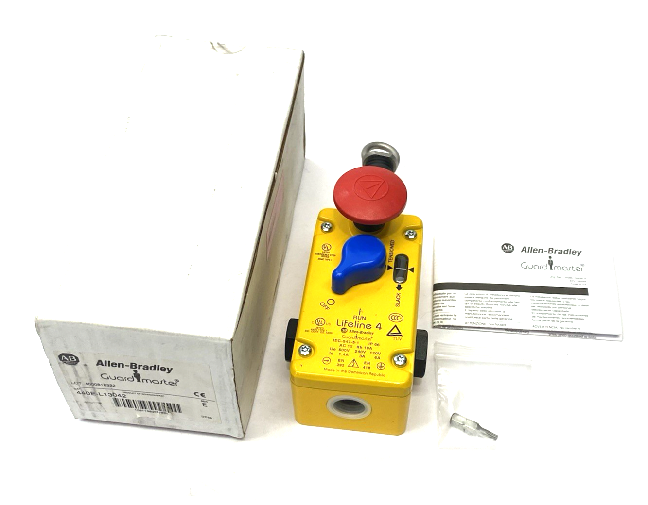 Allen Bradley 440E-L13042 Ser. E Guardmaster Lifeline 4 Cable Pull Switch - Maverick Industrial Sales