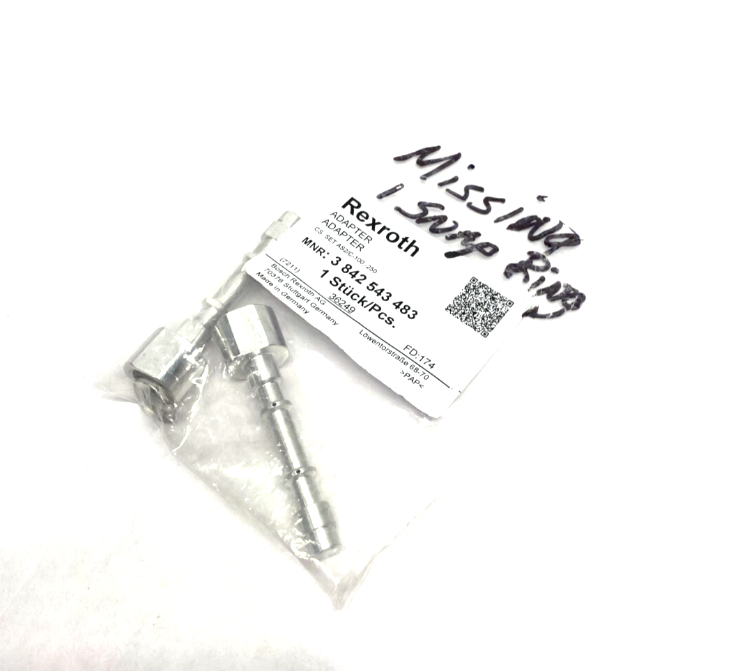 Bosch Rexroth 3842543483 Adapter Set CS: SET AS2/C-100,-250 MISSING SNAP RING - Maverick Industrial Sales