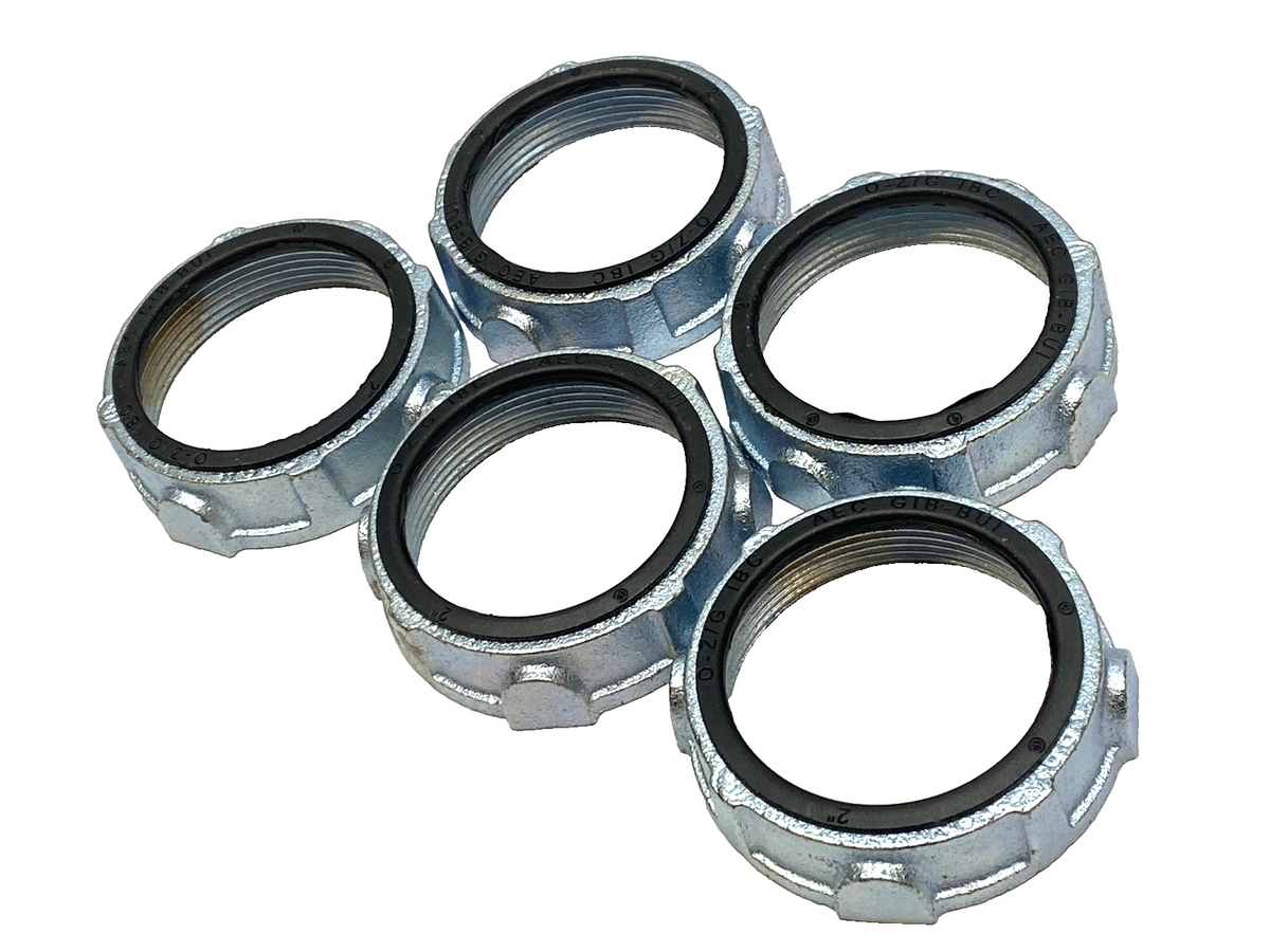 O-Z Gedney IBC-200 2" Insulated Conduit Bushing Threaded Malleable Iron LOT OF 5 - Maverick Industrial Sales