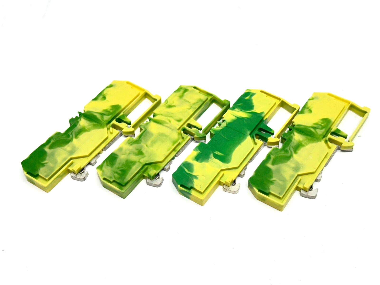 Wago 281-687 Terminal Block 3-Conductor Ground Cage Clamp LOT OF 4 - Used - Maverick Industrial Sales