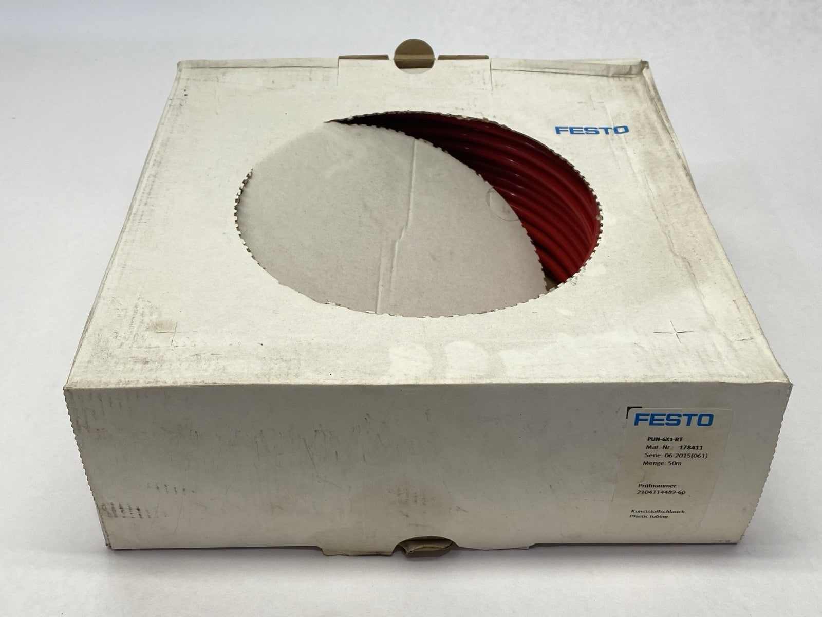 Festo PUN-6X1-RT Plastic Tubing 6mm OD 4mm ID 50m Red 178411 - Maverick Industrial Sales