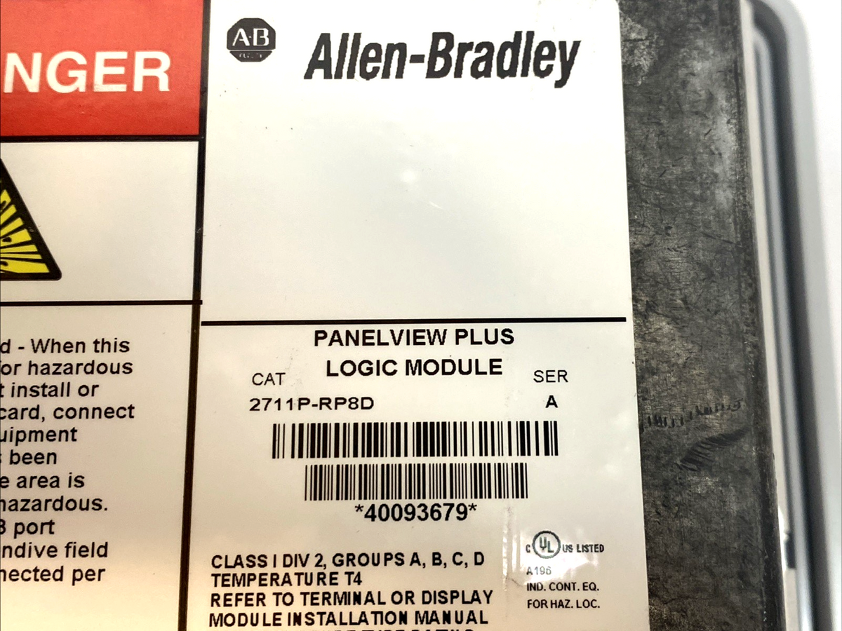 2711P-RDB7C | Allen-Bradley 6.5" Color HMI w/ 2711P-RP8D Logic Module - Used - Maverick Industrial Sales
