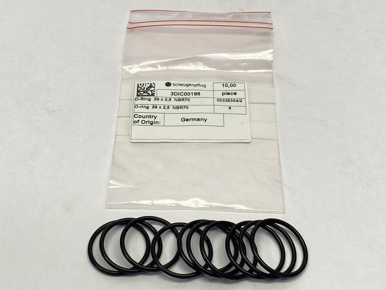Scheugenpflug 3DIC00196 O-Ring 29 x 2,5 NBR70 LOT OF 10 - New – Open box - Maverick Industrial Sales