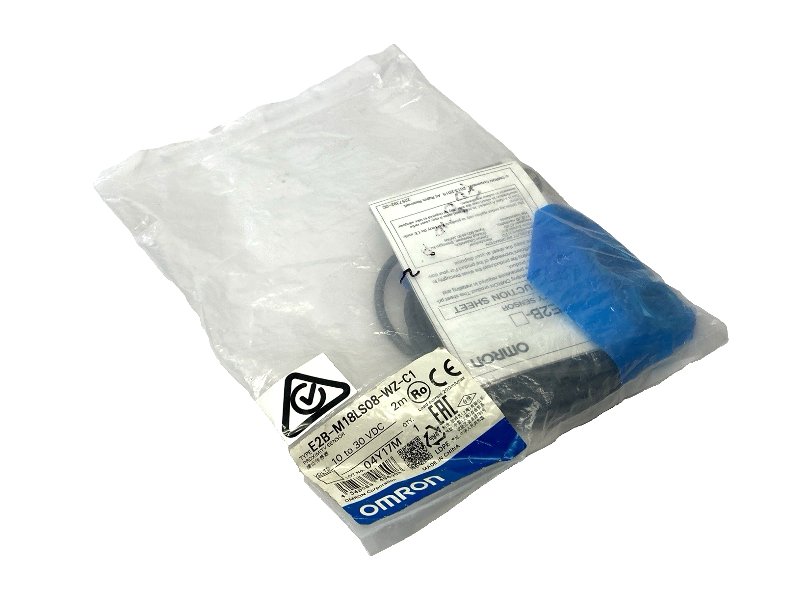 Omron E2B-M18LS08-WZ-C1 Inductive Proximity Sensor 2m 10-30VDC - New - Maverick Industrial Sales