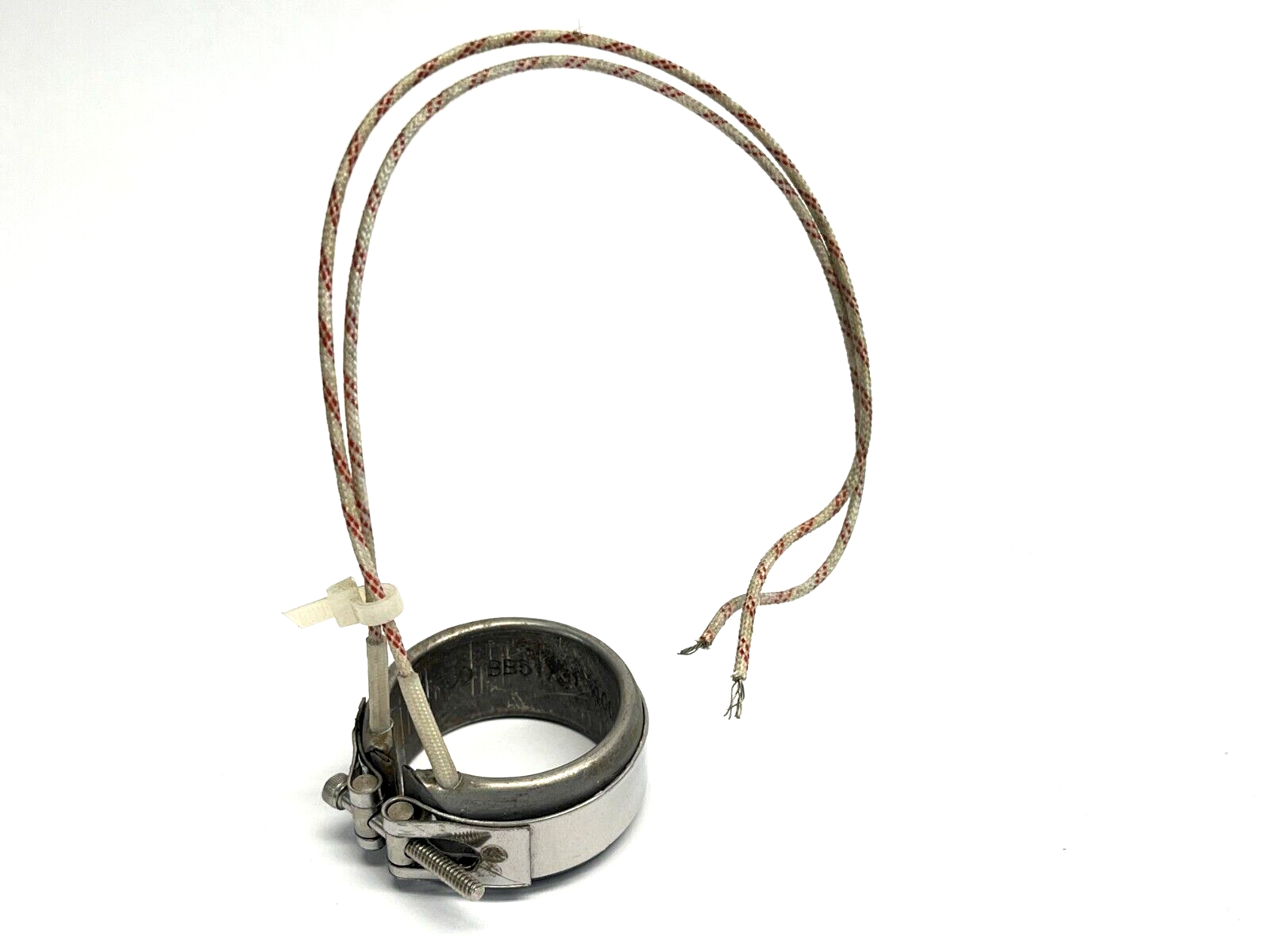 BB51731 | Tutco Band Heater 1-1/2" I.D 1" Wide 240V 400W 10" Cables- New – Open box - Maverick Industrial Sales