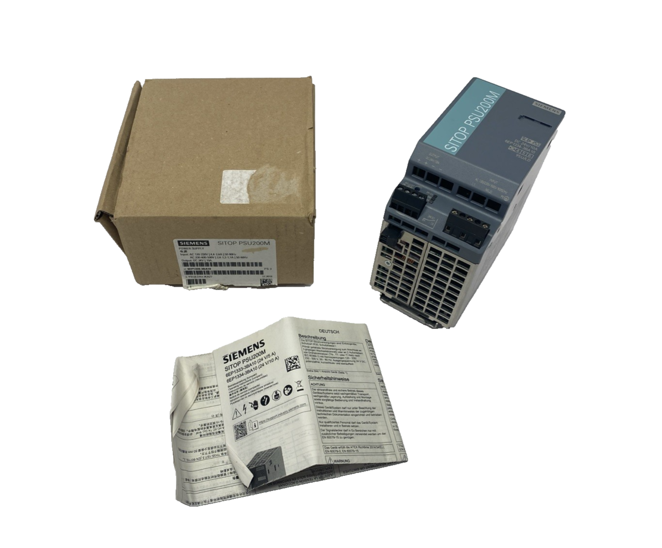 Siemens 6EP1334-3BA10 SITOP PSU200M Power Supply 120/230-500VAC 24VDC 10A - Maverick Industrial Sales