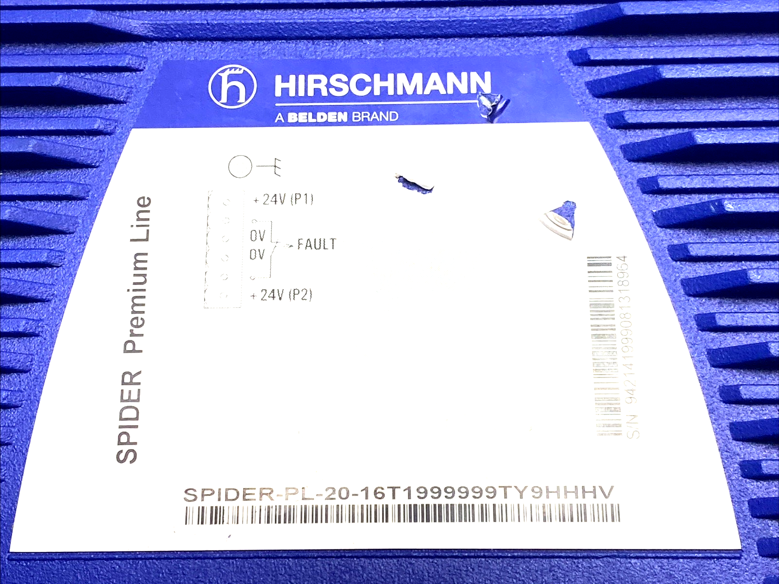 SPIDER-PL-20-16T1999999TY9HHHV | Hirschmann 16-Port 10/100 Ethernet Switch IP40 - For parts or not working - Maverick Industrial Sales