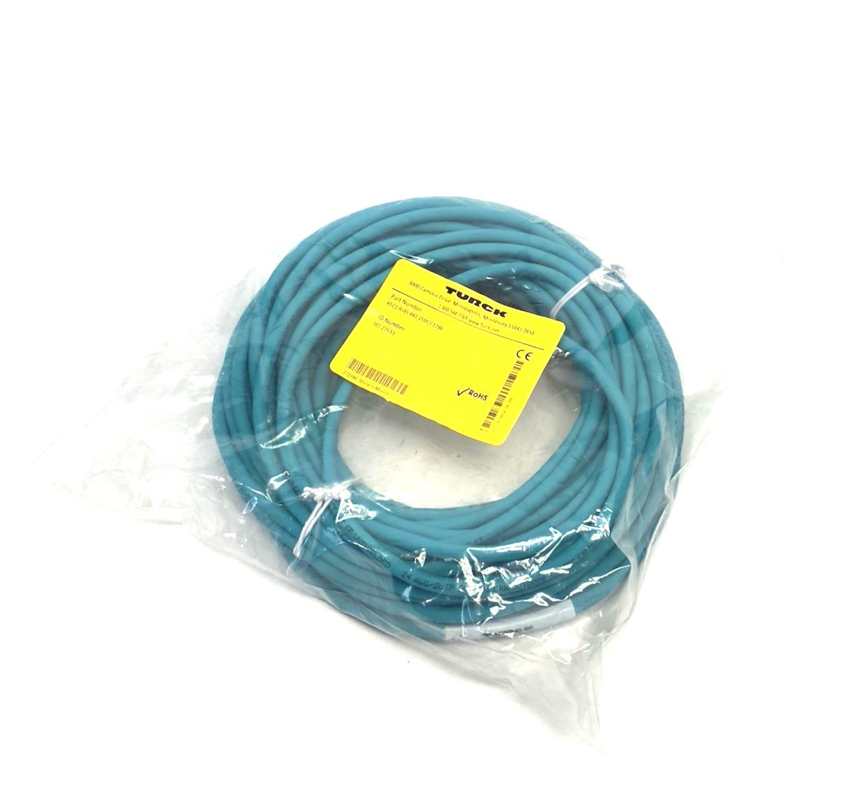 RSCD RJ45 440-15M/C1246 | Turck Double-End Ethernet Cordset D-Coded U2-22611- New - Maverick Industrial Sales