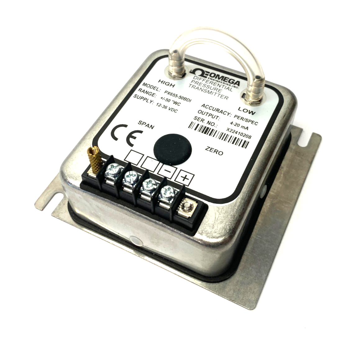 Omega PX655-50BDI Differential Pressure Transmitter, Bi-Directional - Maverick Industrial Sales
