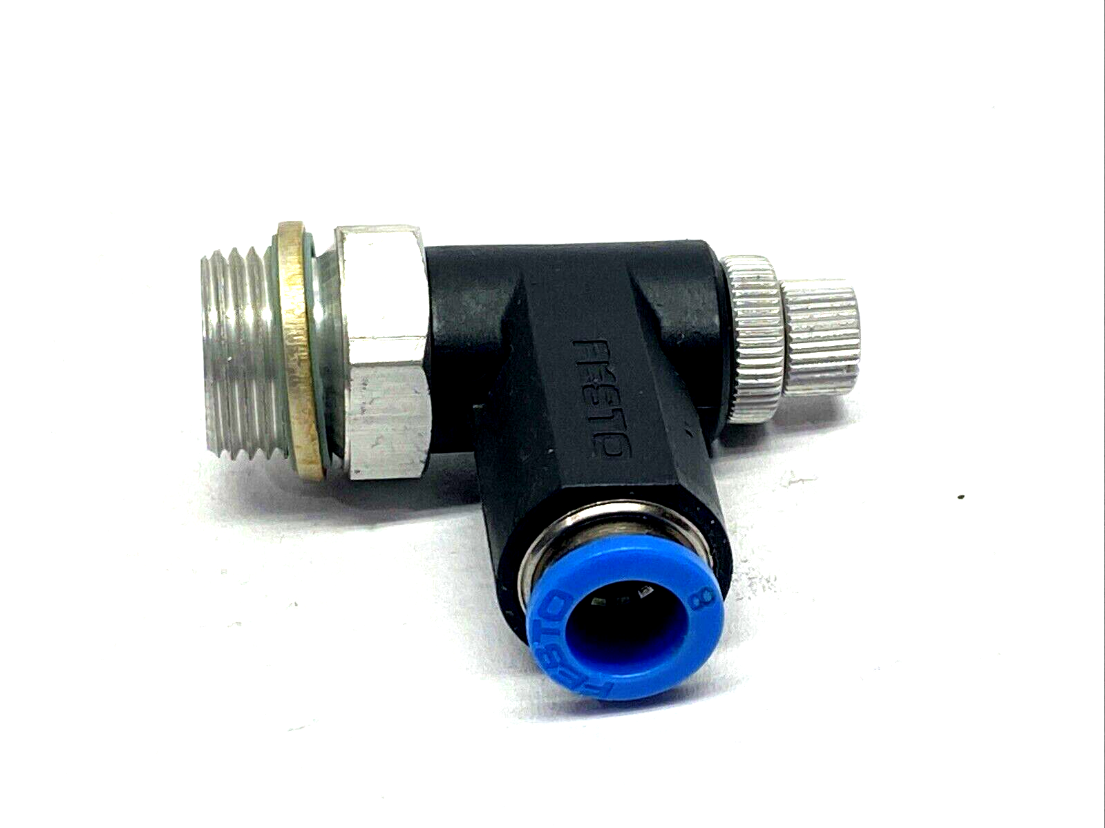 Festo GRLA-3/8-QS-8-RS-B One-Way Flow Control Valve G3/8 8mm Tube O.D. 162970 - Maverick Industrial Sales