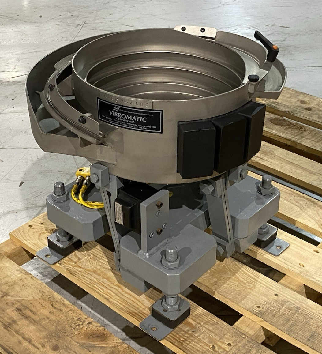 Vibromatic Vibratory Bowl Feeder, 12" Bowl ID, 14" Bowl OD - Maverick Industrial Sales