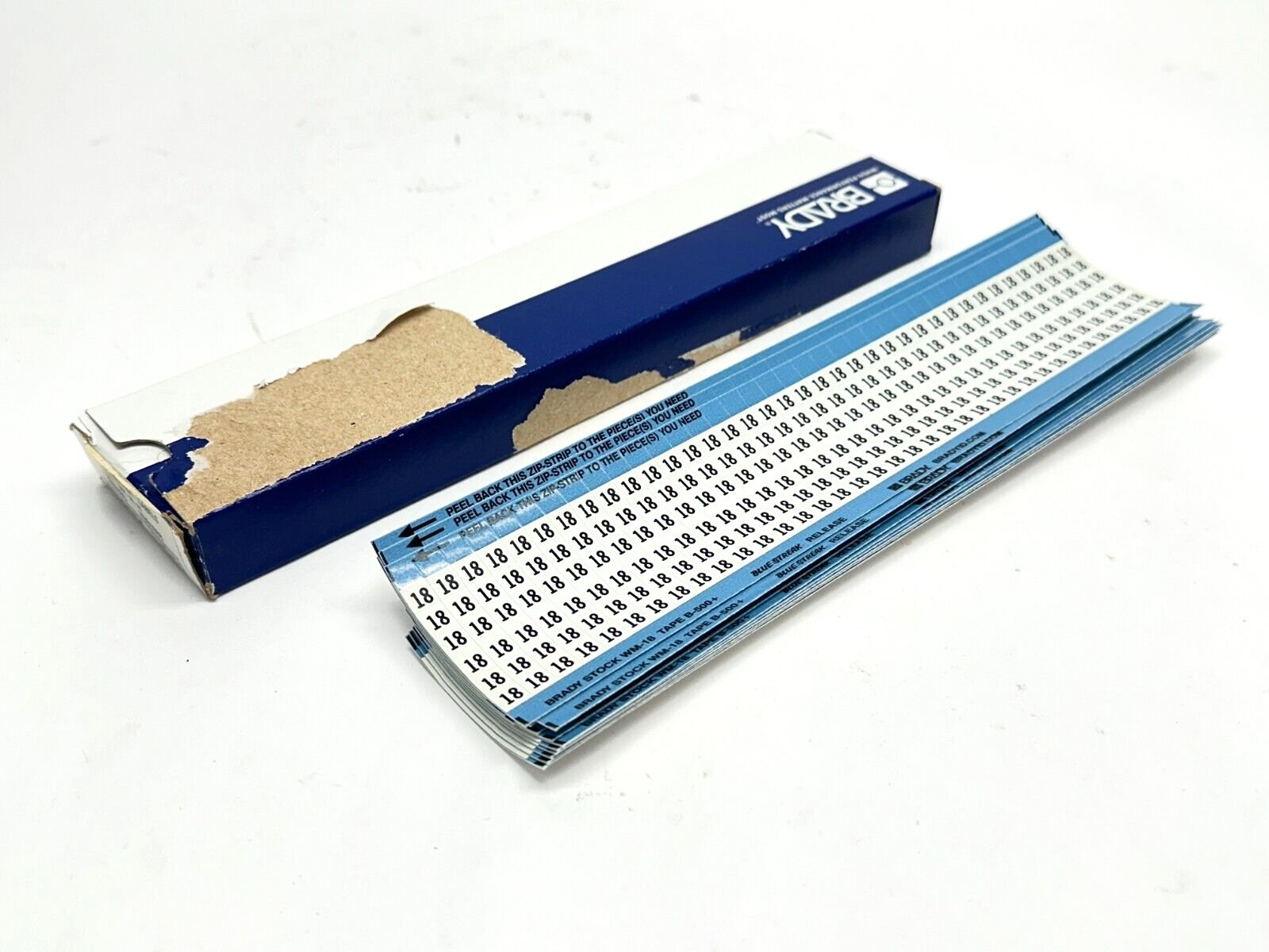 Brady WM-18-PK Vinyl Cloth Wire Marker 111893 LOT OF 14 SHEETS - New – Open box - Maverick Industrial Sales