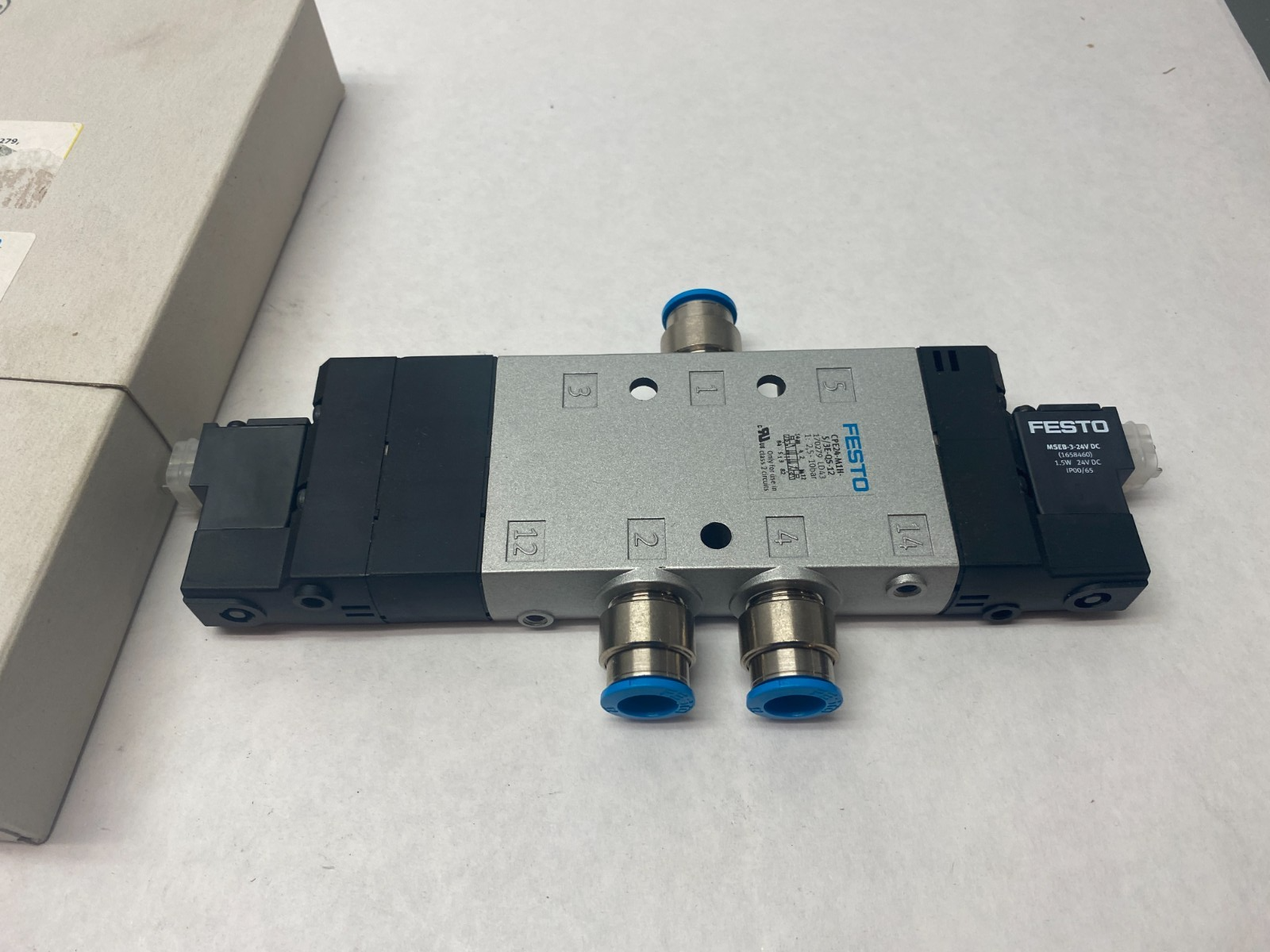 Festo CPE24-M1H-5/3E-QS-12 Solenoid Valve, Spring-Return, 170279 - Maverick Industrial Sales