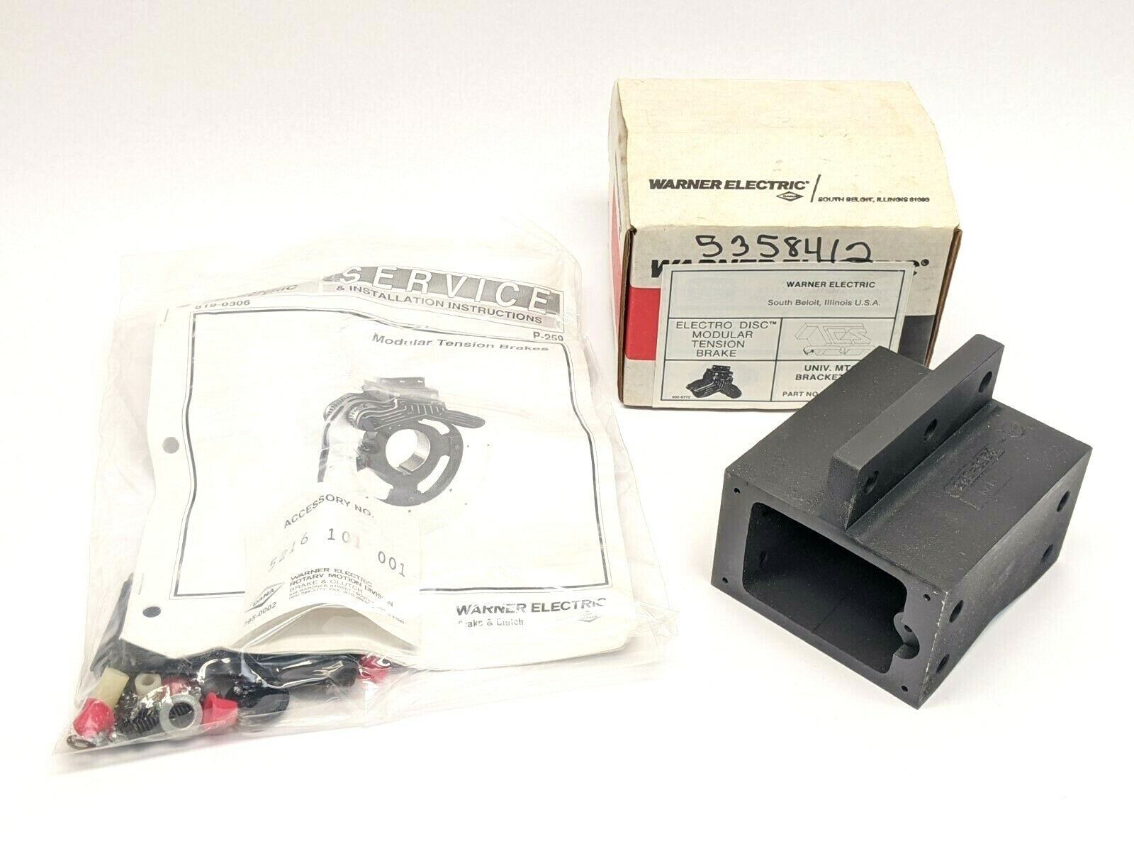 Warner Electric 5216-101-020 Tension Brake Universal Mounting Bracket Kit - New – Open box - Maverick Industrial Sales