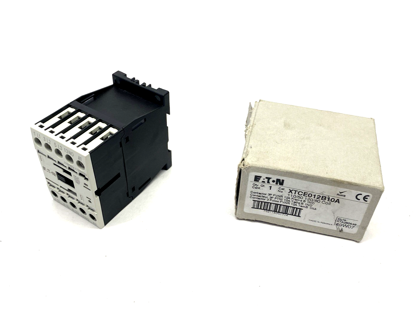 Eaton XTCE012B10A IEC Contactor 3P 12A 120VAC 1NO - Maverick Industrial Sales