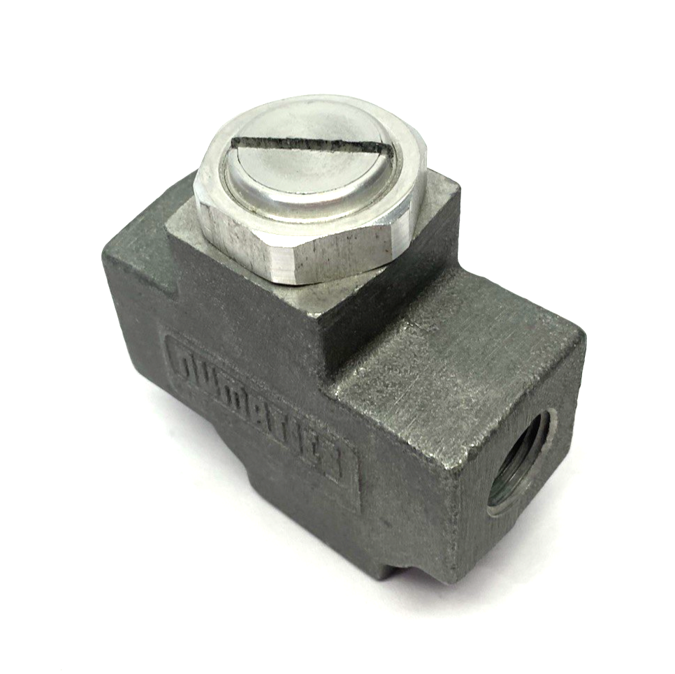 4FC3 | Numatics Inline Flow Control Valve 1/2" Female NPT, Screw-Adj.- New – Open box - Maverick Industrial Sales