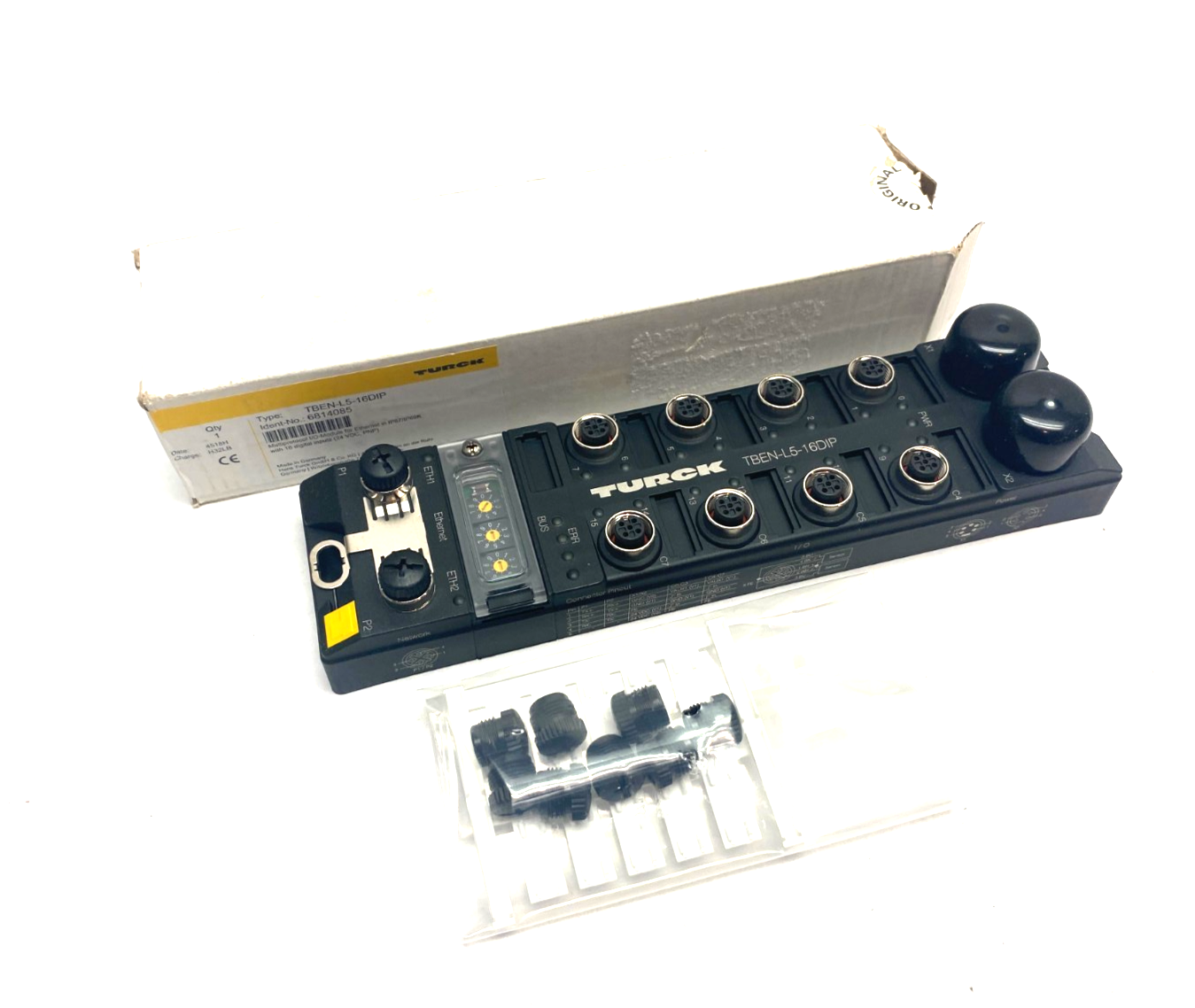TBEN-L5-16DIP, 6814085 | Turck TBEN-L5-16DIP Compact Multiprotocol I/O Module for Ethernet, 6814085 - New Other - Maverick Industrial Sales