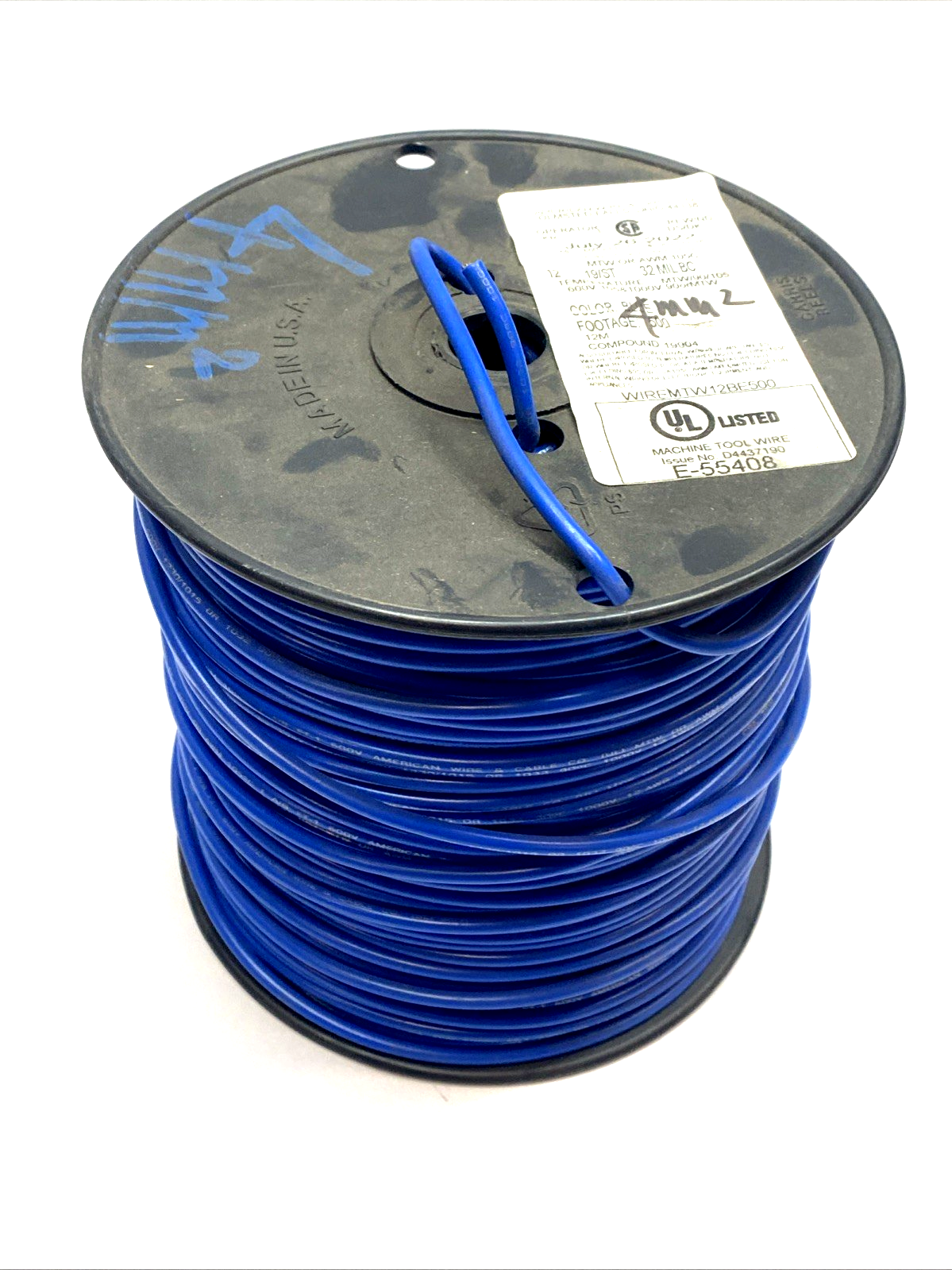 American & Wire E-55408 Pneumatic Tubing 4mm² 500' WIREMTW12BE500 - Maverick Industrial Sales