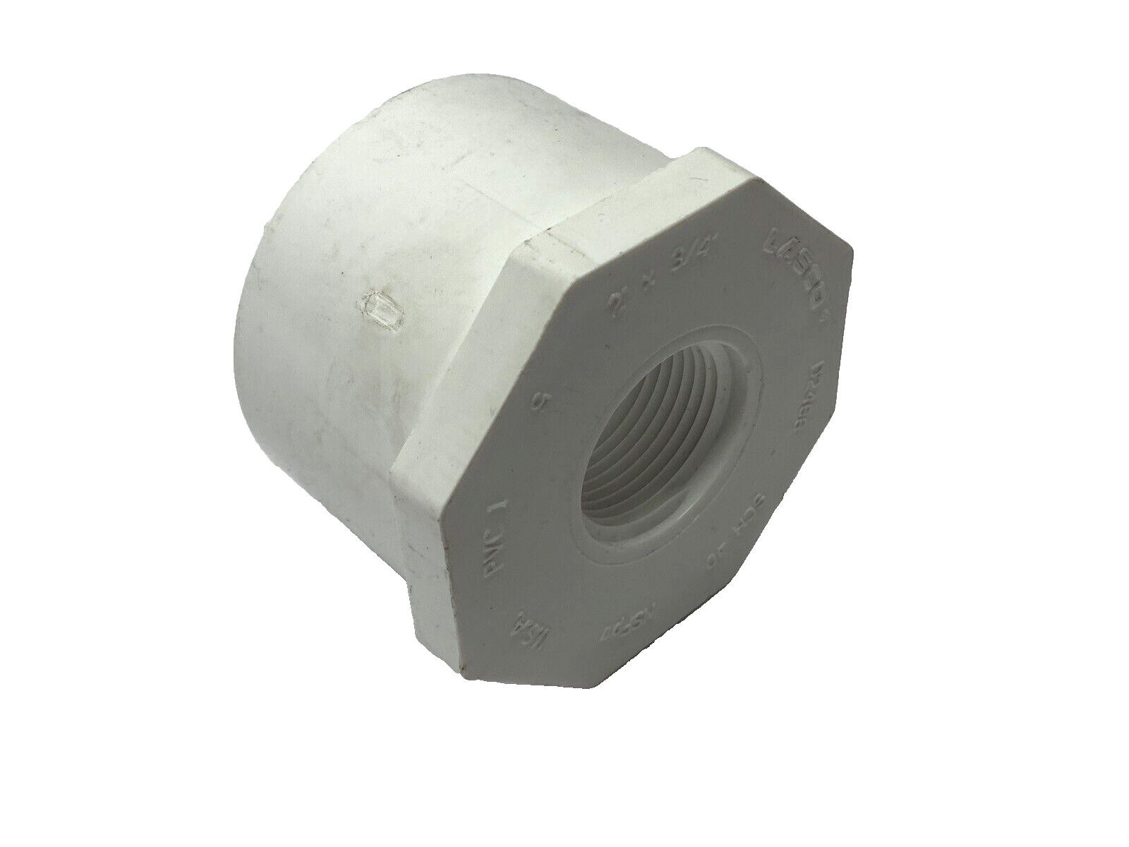 438‐248 | Lasco Reducing Bushing 2" x 3/4" SCH 40 Spigot x FNPT - New – Open box - Maverick Industrial Sales