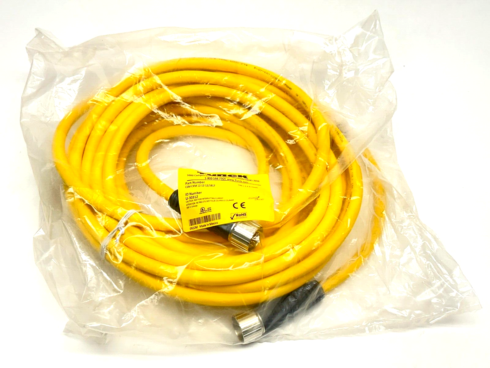 Turck CSM CKM 12-12-12/S817 Multifast Cordset M23 M 12-Pin - M23 F 12-Pin 12m - New - Maverick Industrial Sales