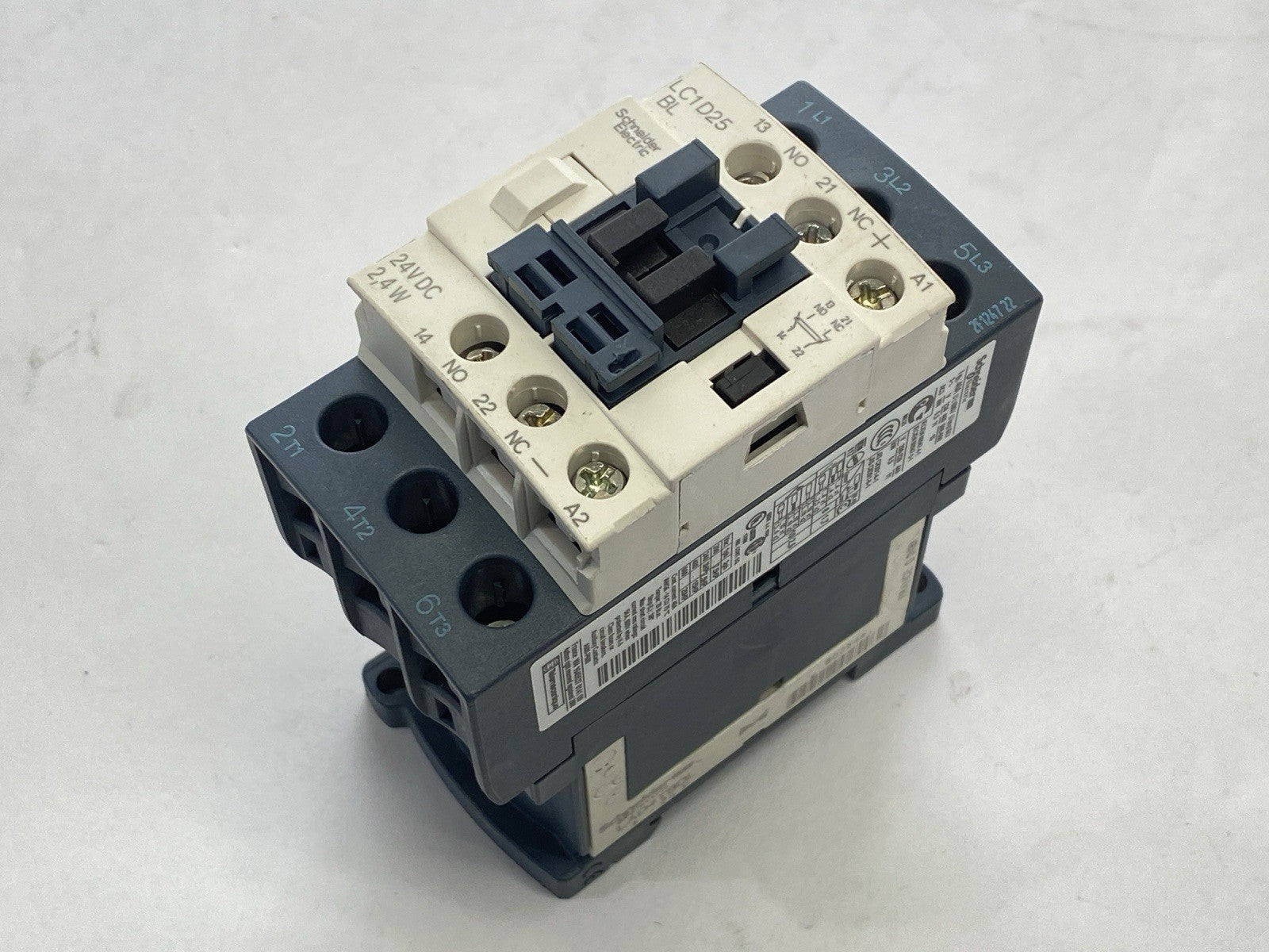 Schneider Electric LC1D25BL IEC Contactor 3P 25A 480VAC 24VDC Coil - Maverick Industrial Sales