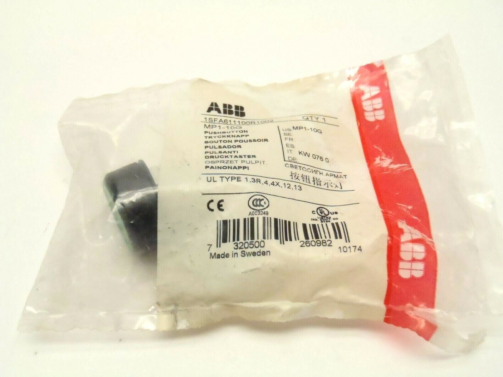 ABB 1SFA611100R1002 Green Push Button - Maverick Industrial Sales