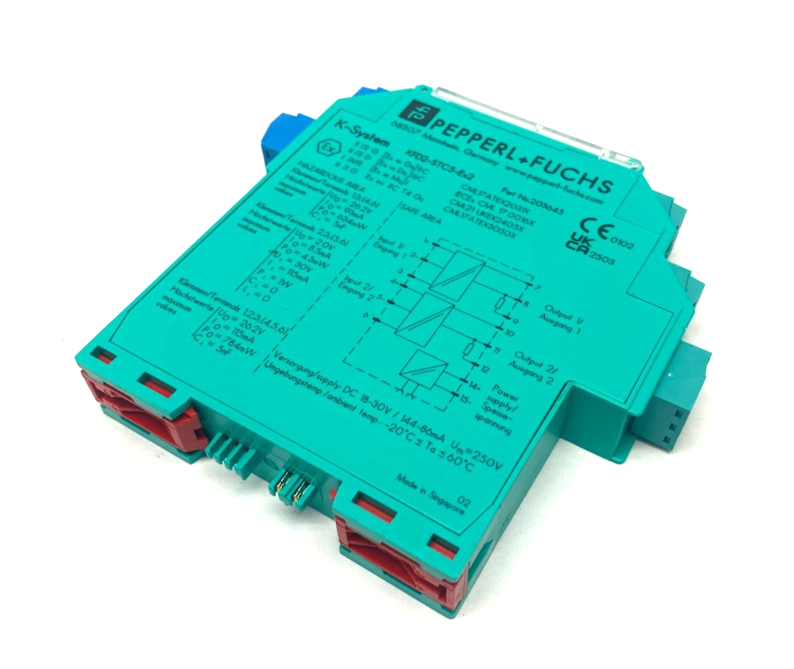 203645 | Pepperl+Fuchs K-System SMART Transmitter Power Supply KFD2-STC5-Ex2 - New – Open box - Maverick Industrial Sales