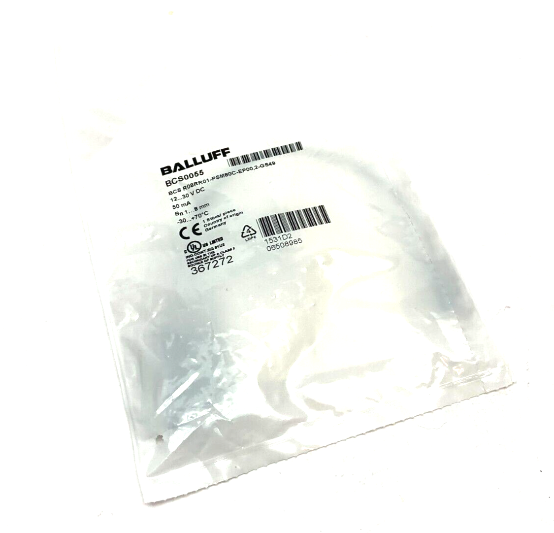Balluff BCS0055 Flush Capacitive Proximity Sensor BCS R08RR01-PSM80C-EP00,2-GS49 - Maverick Industrial Sales