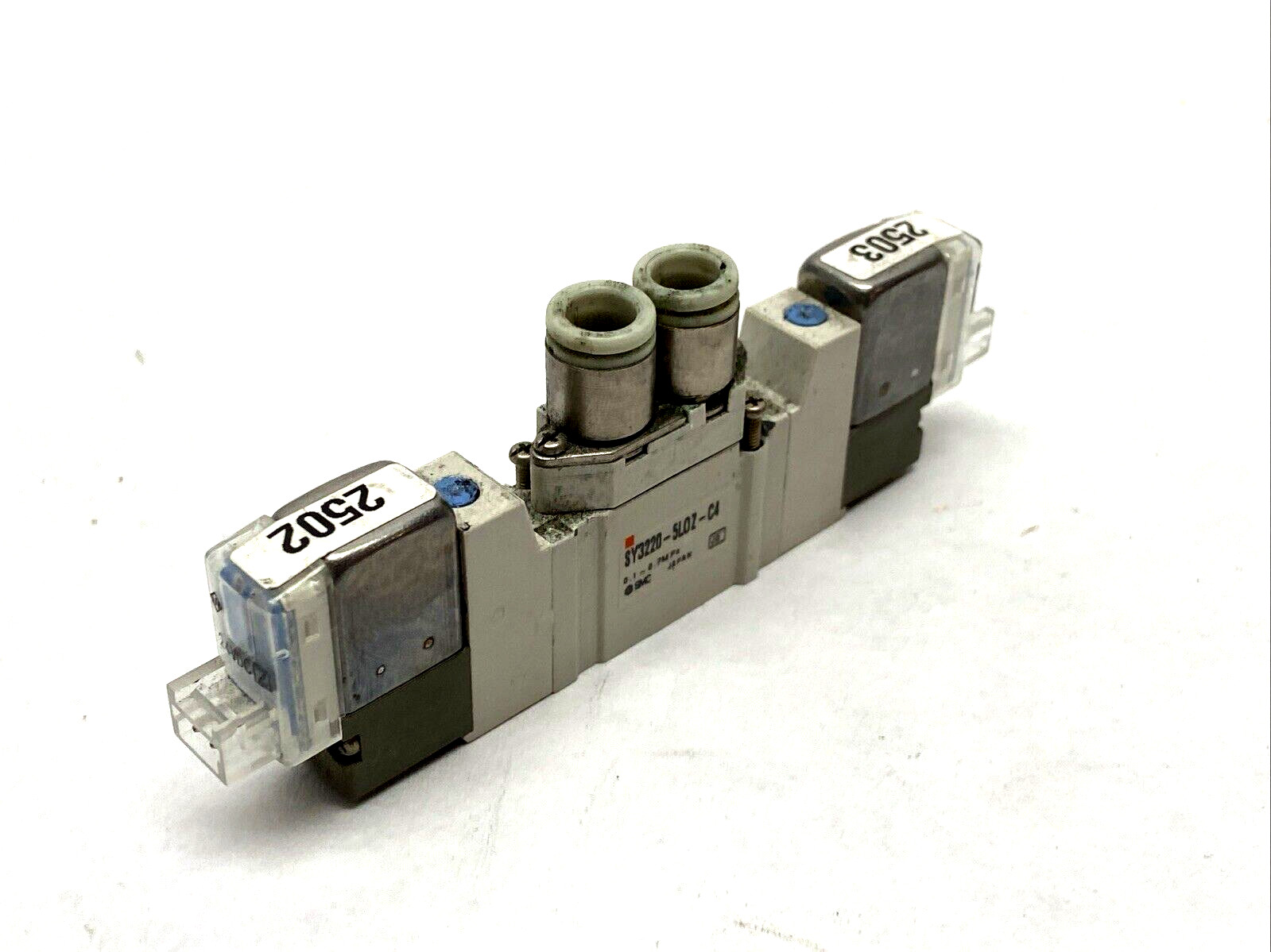 SY3220-5LOZ-C4 | SMC Double Solenoid Valve 6mm Top Ports - Used - Maverick Industrial Sales